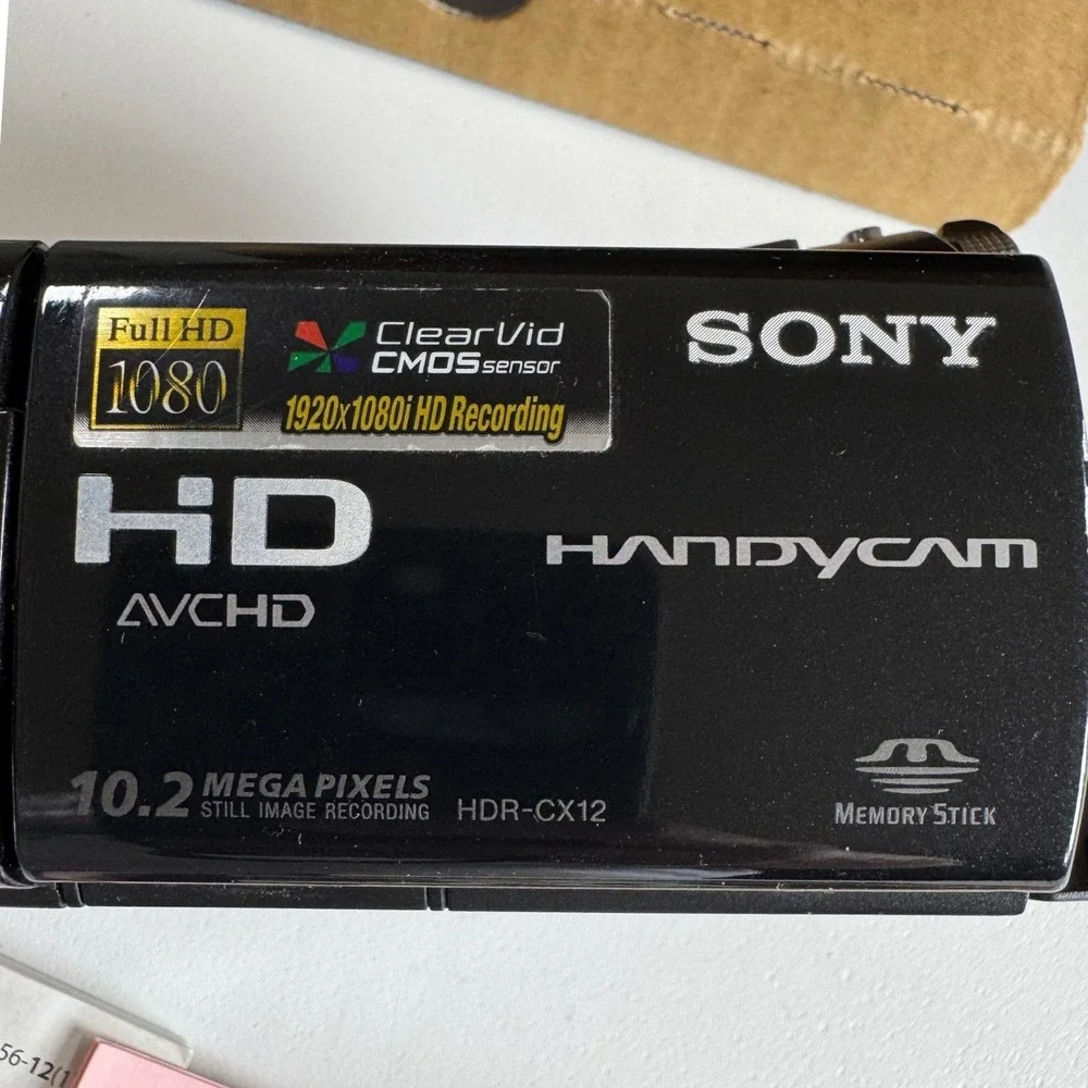 Sony Handycam HDR-CX12 Digital HD Video Camera Recorder Black 1080i Carl Zeiss
